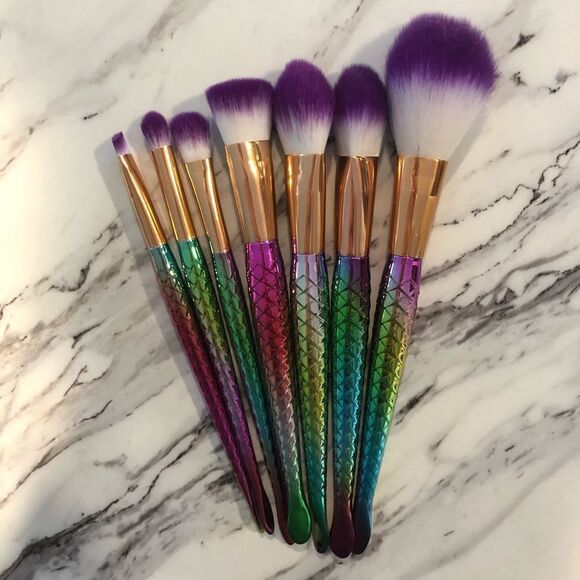 Other - Mermaid Makeup Brushes - 7 Piece Set